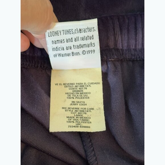 Vintage Looney Tunes Y2K Tweedy Bird Blue Velvet Maxi Skirt Sz Large Whimsical - Picture 5 of 7